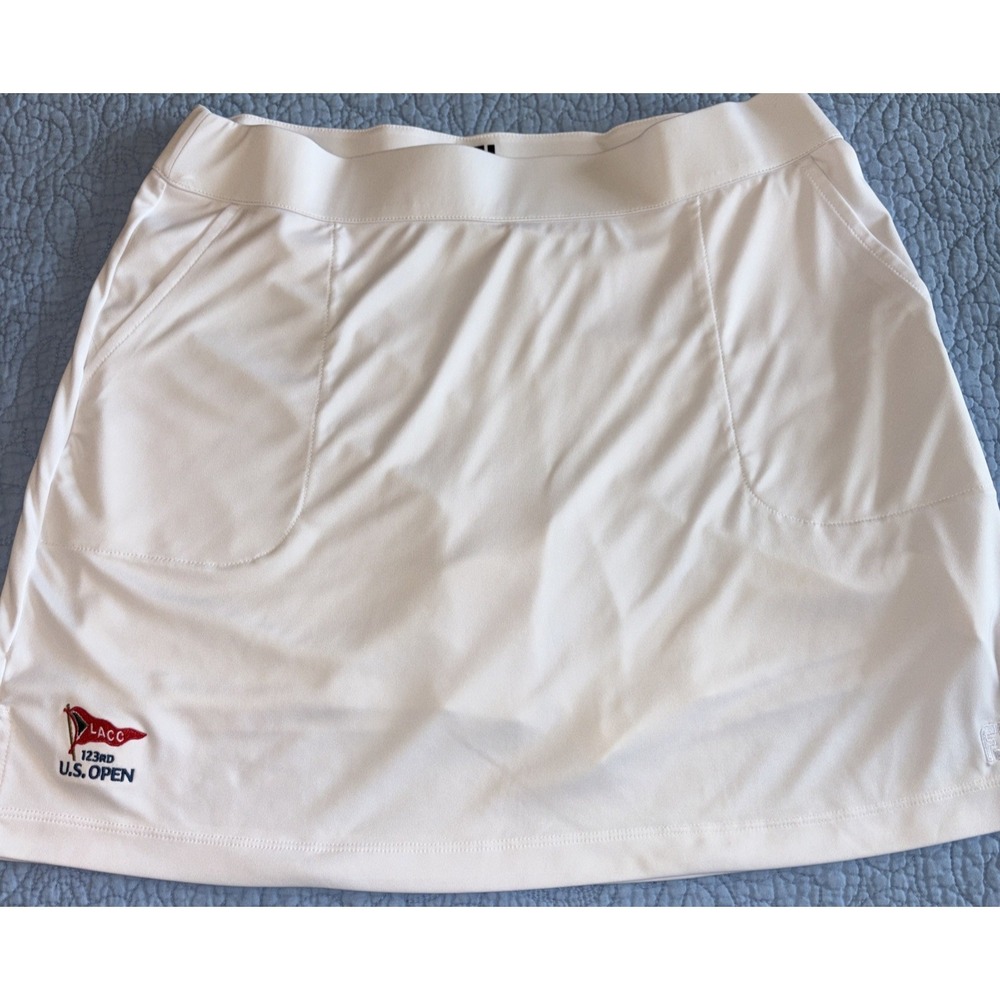 Footjoy Golf Skort Large White LACC US Open 123rd Classic Pockets Tennis